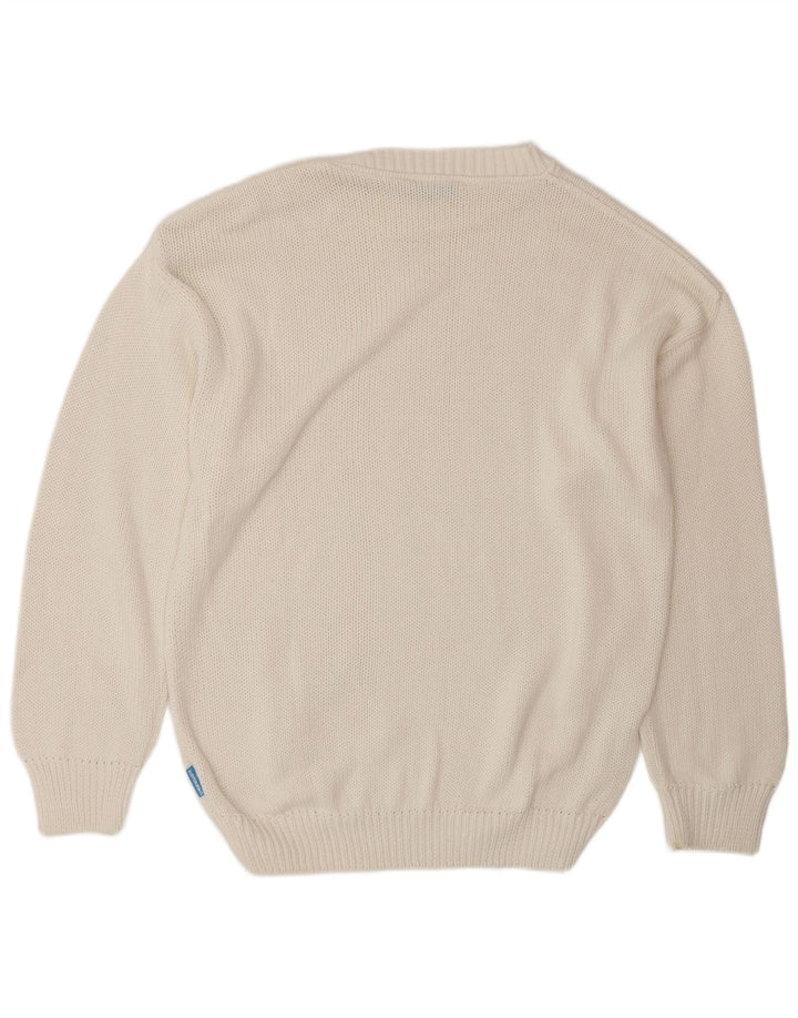 Carrera herre sweater med rund hals XL hvid bomuld
