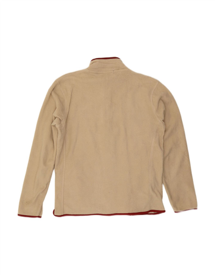 CARRERA Mens Fleece Jacket Large Beige Polyester