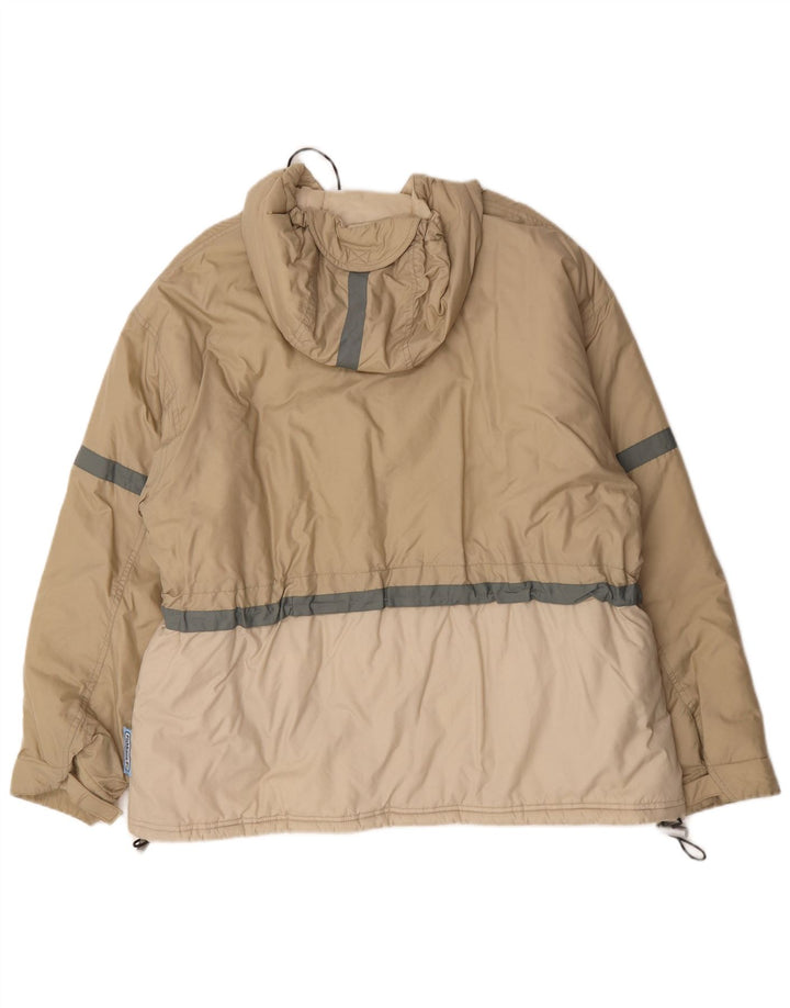 Fishbone Herre Hætte Anorak Jacket UK 40 Large Beige Colourblock Nylon