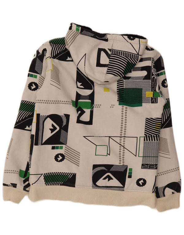 Quiksilver drenge grafisk hættetrøje med lynlås 15-16 år Hvid Geometrisk