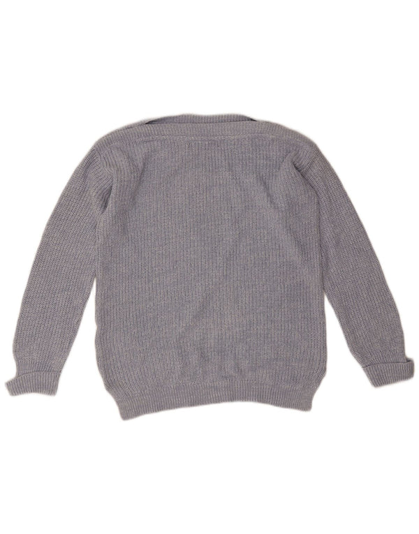 Marks & Spencer Dame Oversized Boat Neck Jumper Sweater UK 10 Small Blue