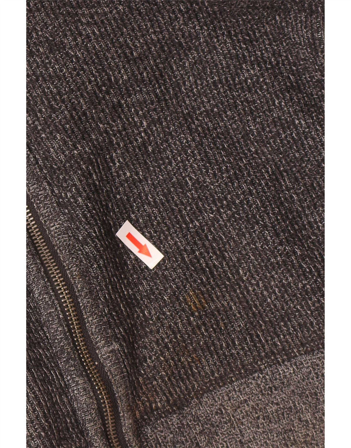 Fat Face Herre Cardigan Sweater Stor Grå Flecked Bomuld