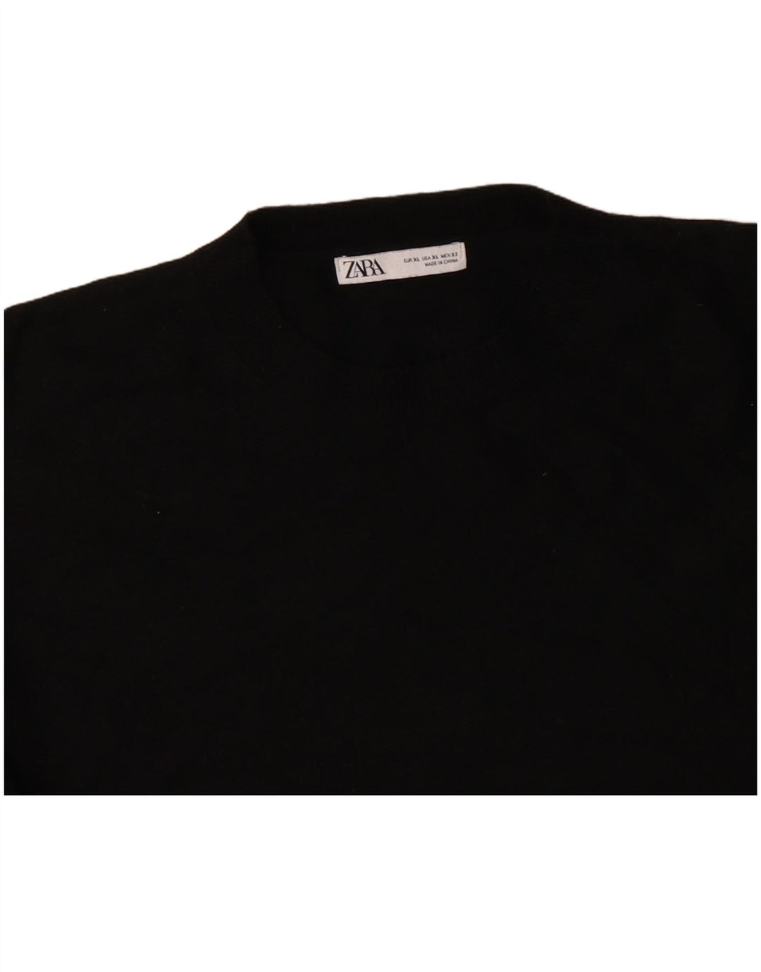 ZARA dame sweater med rund hals i overstørrelse UK 18 XL sort uld