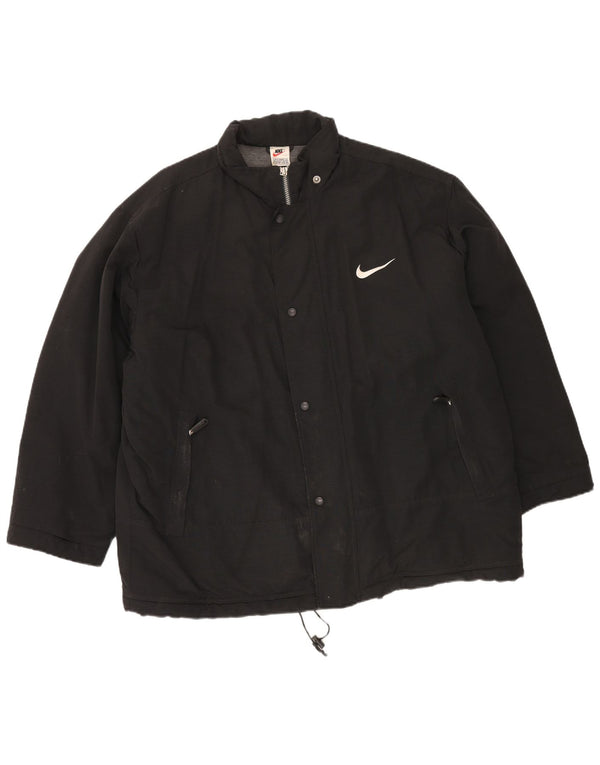 Nike Herre Windbreaker Jacket UK 42/44 Large Black Nylon