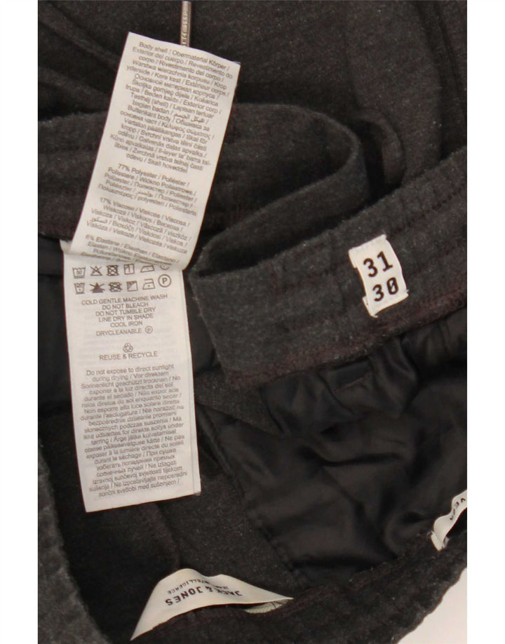 Jack & Jones herre cropped bukser W31 L24 grå polyester
