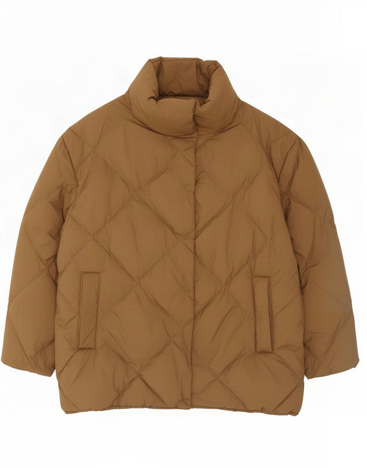 Marks & Spencer Dame Oversized polstret jakke UK 16 Stor brun polyester
