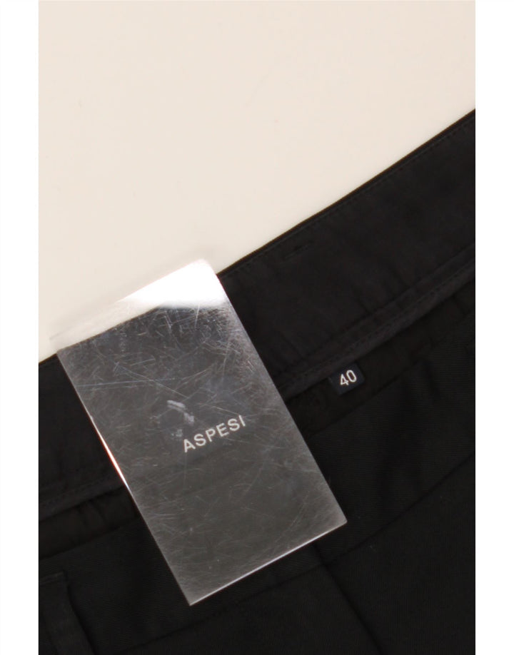 ASPESI Womens Slim Suit Trousers EU 40 Medium W32 L27 Black Polyester Vintage Aspesi and Second-Hand Aspesi from Messina Hembry 