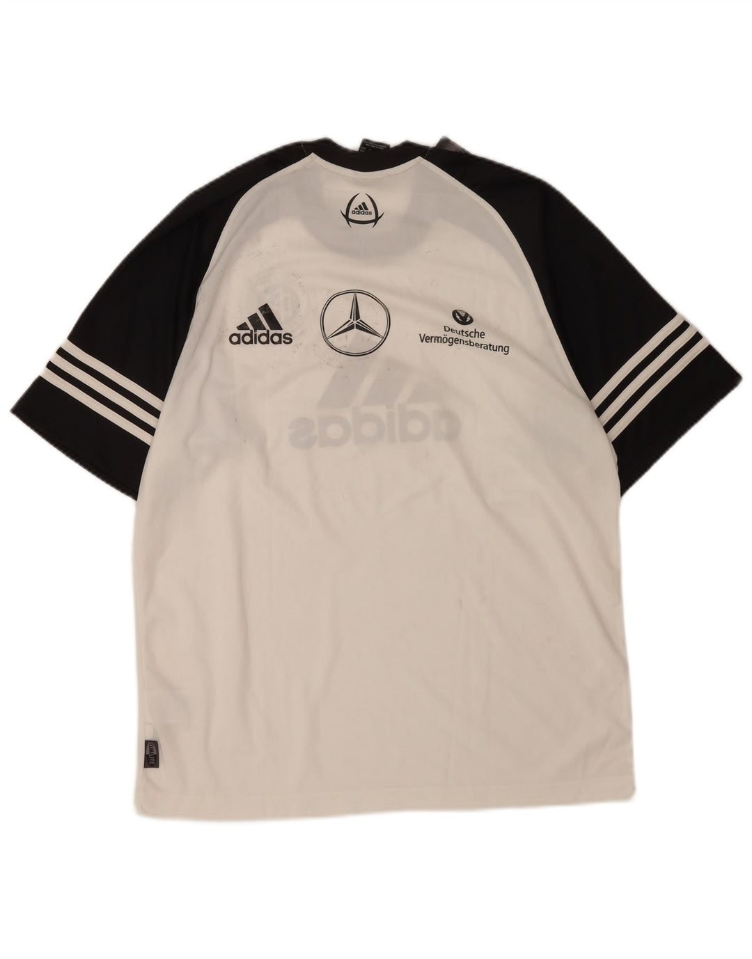 Adidas Herre grafisk T-shirt Top UK 40/42 Medium White Colourblock Polyester