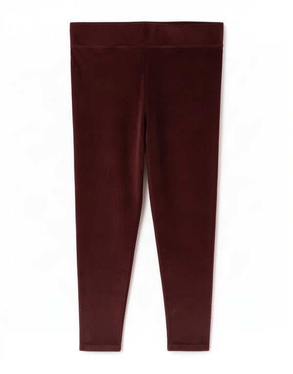 Marks & Spencer Dame Leggings UK 20 2XL W38 L28 Bourgogne bomuld