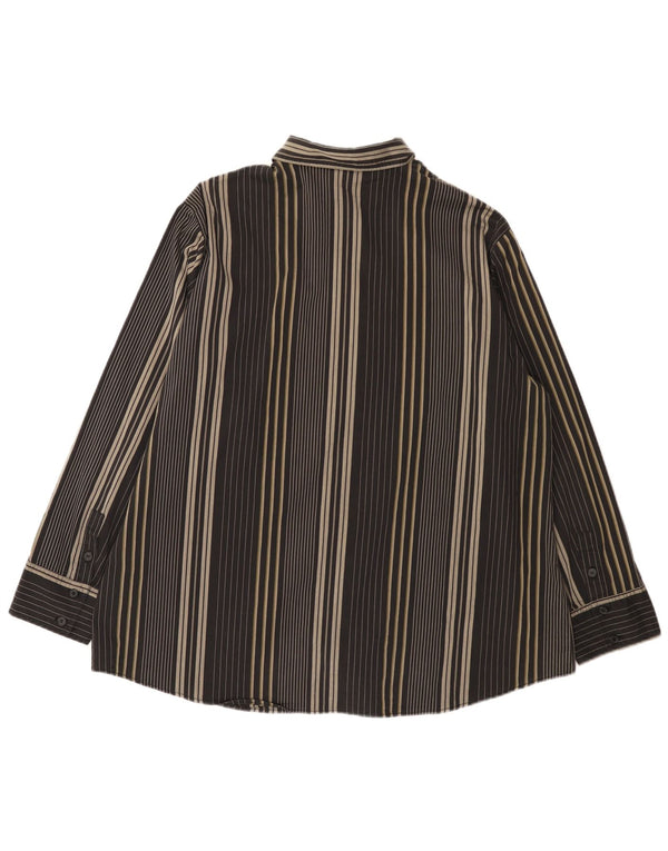 ELENA MIRO Oversized skjorte til kvinder UK 18 XL Sort Stribet