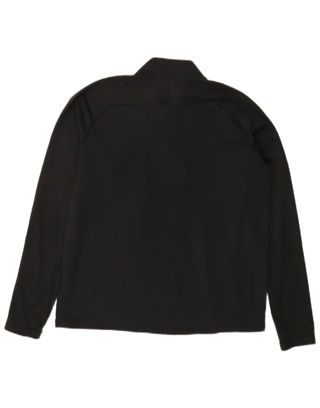 NIKE Herre Dri Fit Pullover med lynlås-hals Træningsdragt Top Stor sort farveblok