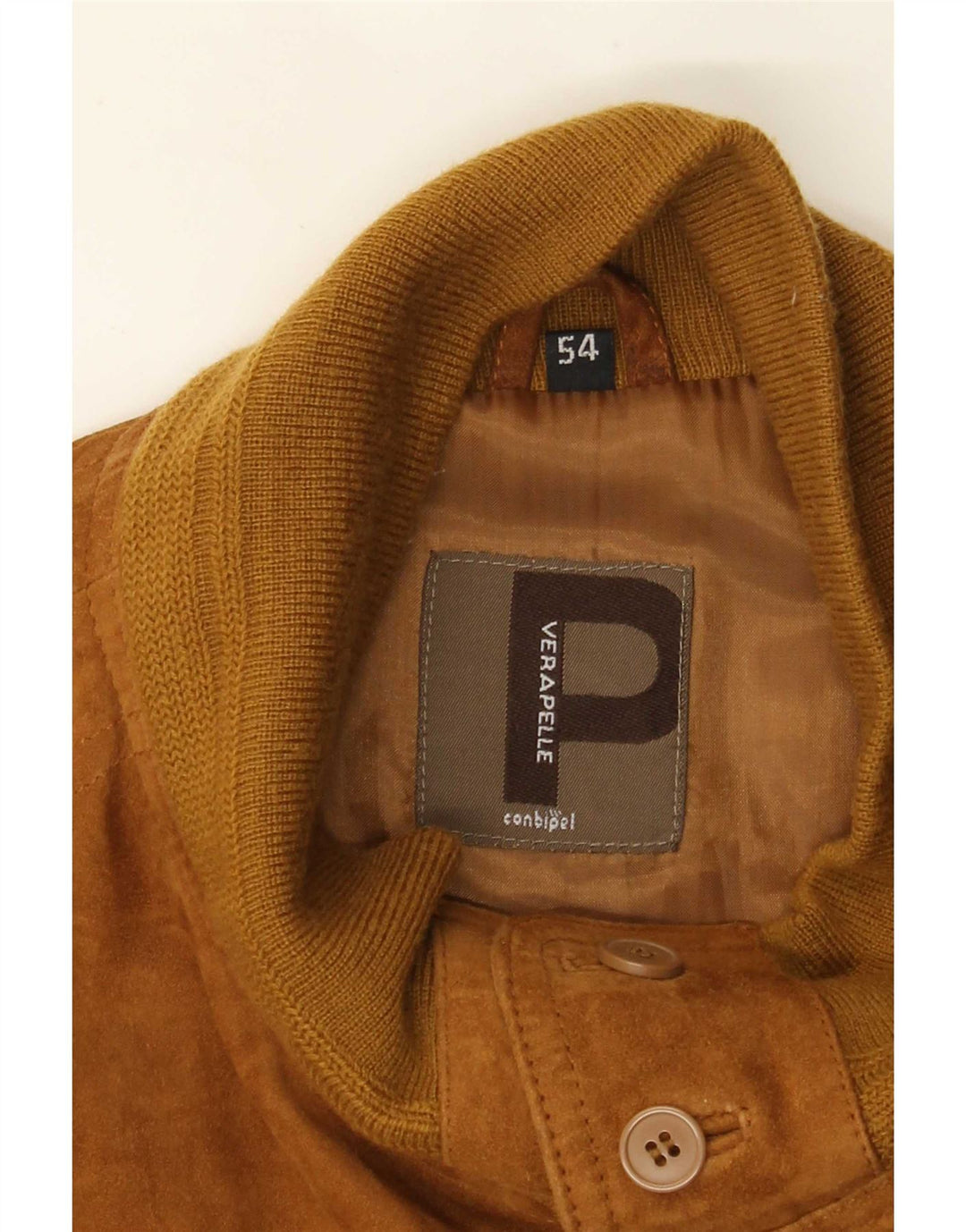 Conbipel Herre Ruskind Bomber Jacket IT 54 XL Brunt Læder