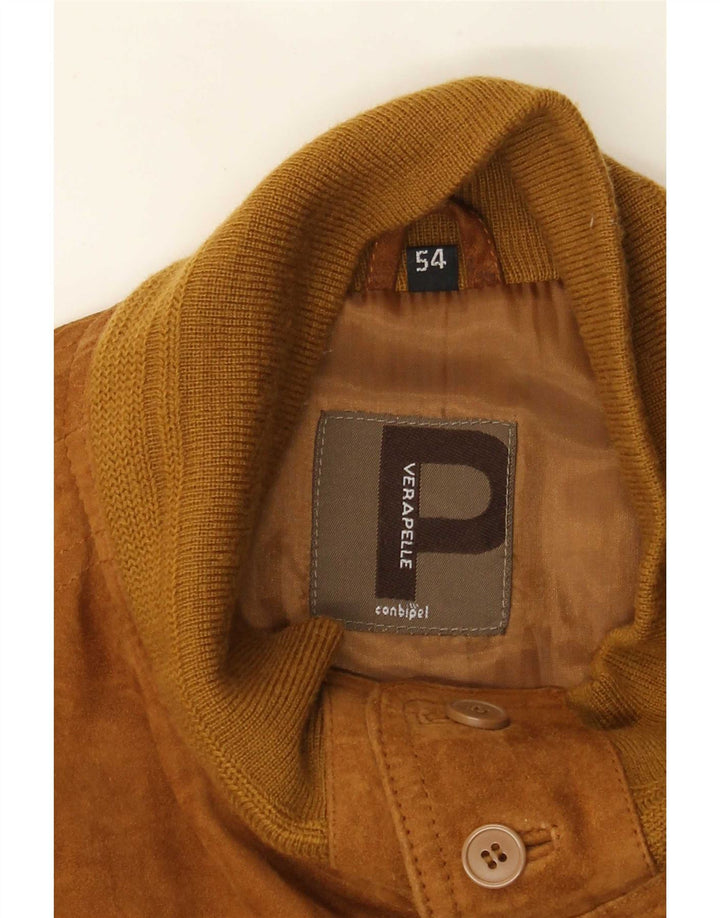 Conbipel Herre Ruskind Bomber Jacket IT 54 XL Brunt Læder