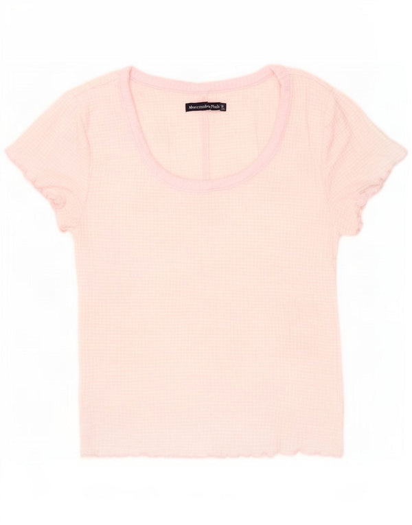 Abercrombie & Fitch Womens Crop T-Shirt Top UK 8 Small Pink