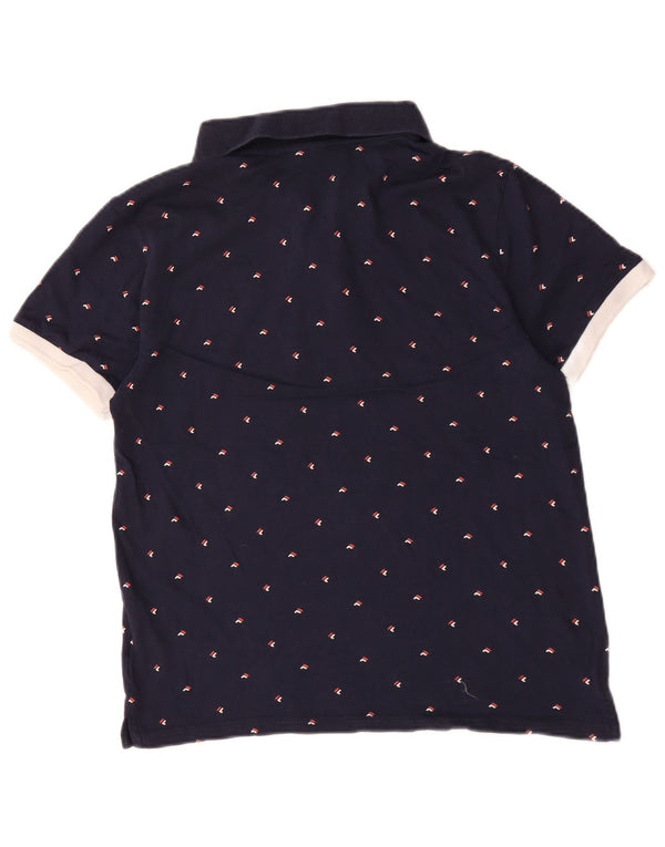 Fila Poloskjorte til mænd XL Navyblå Flecked Bomuld