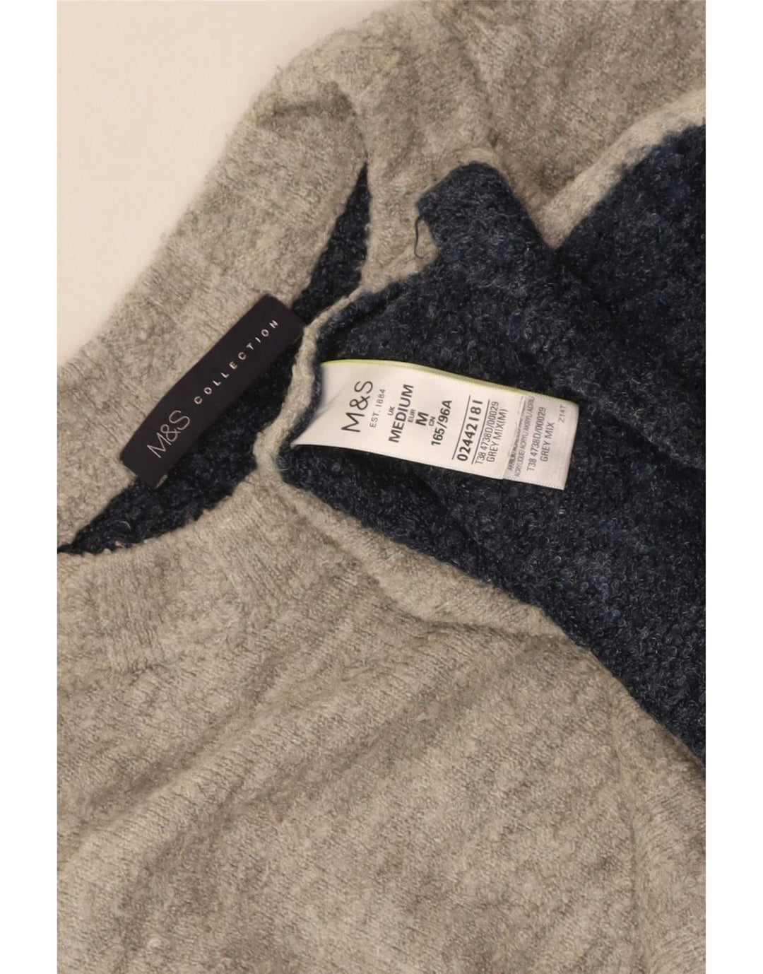 Marks & Spencer Dame sweater med rund hals DK 14 mellemgrå