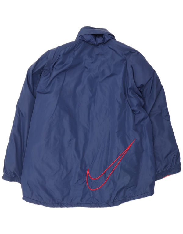 Nike Herre Windbreaker Jacket UK 42 XL Navy Blue Nylon
