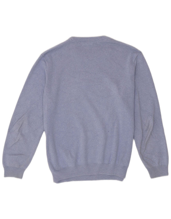Zara Mens Crew Neck Jumper Sweater Medium Blue