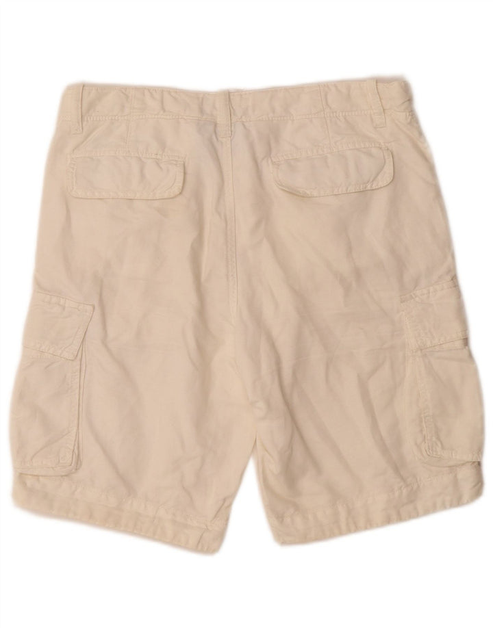 Woolrich Herre Penn-Rich Graphic Cargo Shorts Små W29 Off White Linned