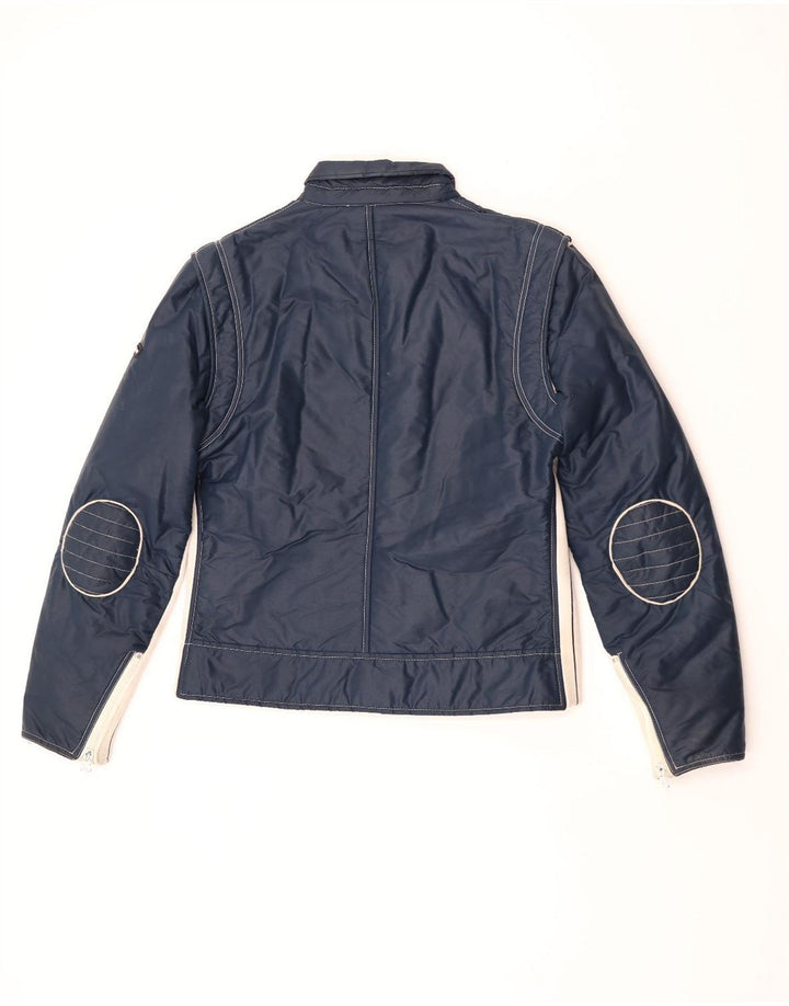 Vintage bomberjakke til mænd IT 52 XL Marineblå Colourblock