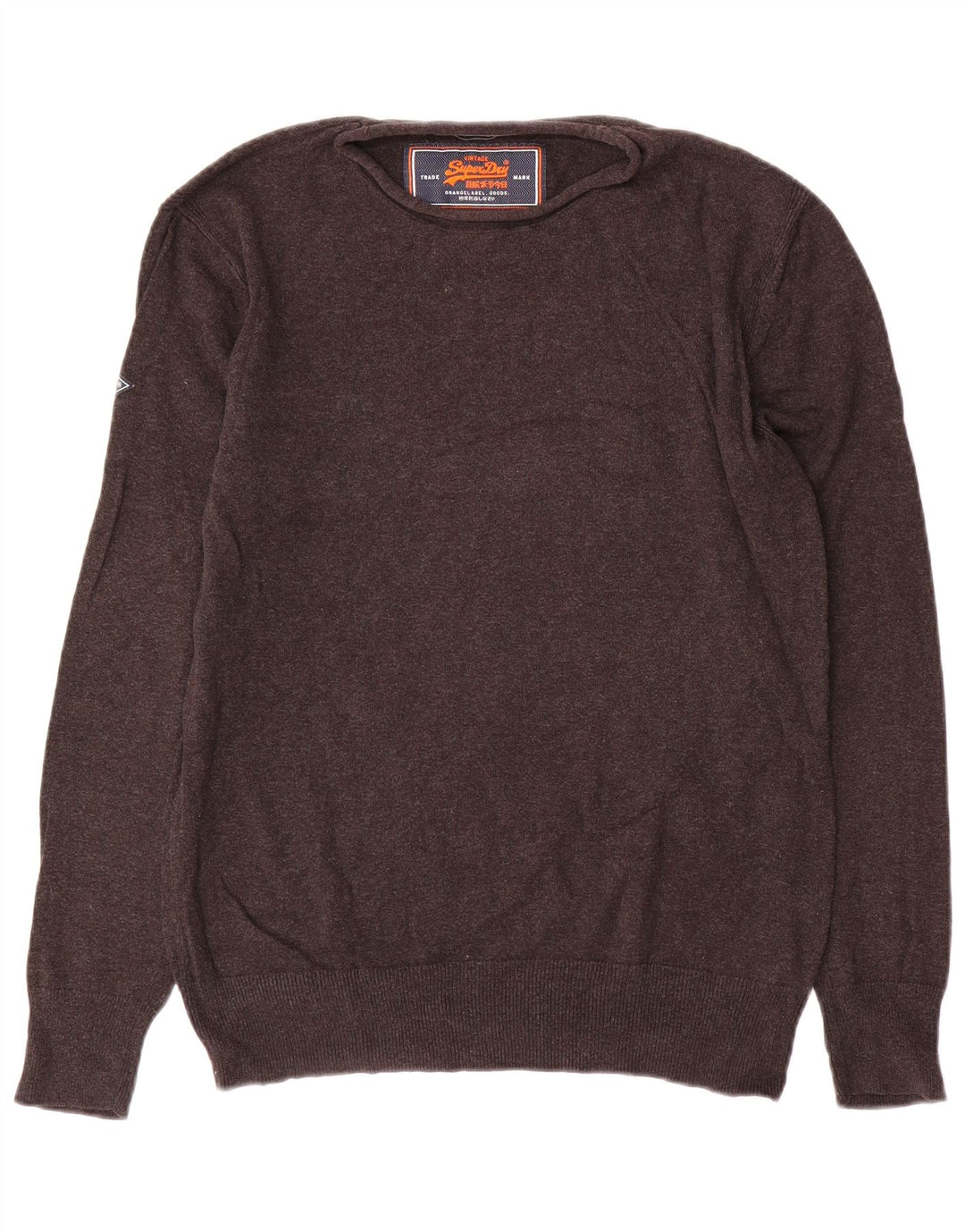 Superdry Herre Boat Neck sweater Medium Grey Bomuld