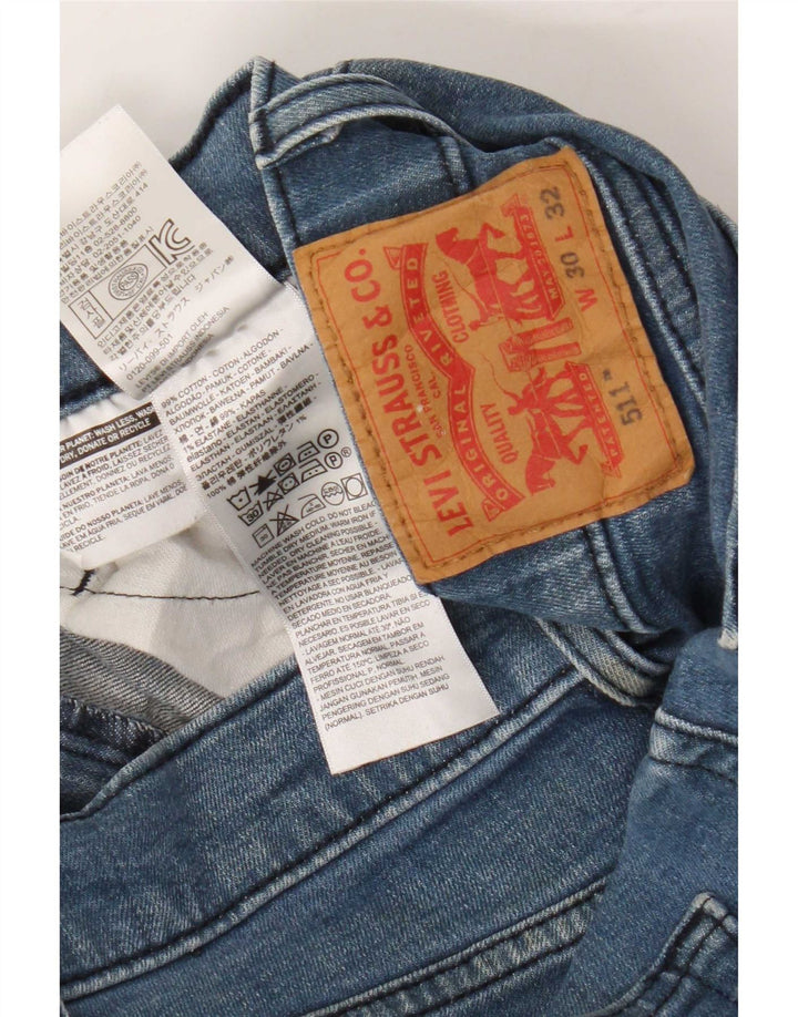 Levi's Herre 511 Slim Jeans W30 L26 Blå Bomuld