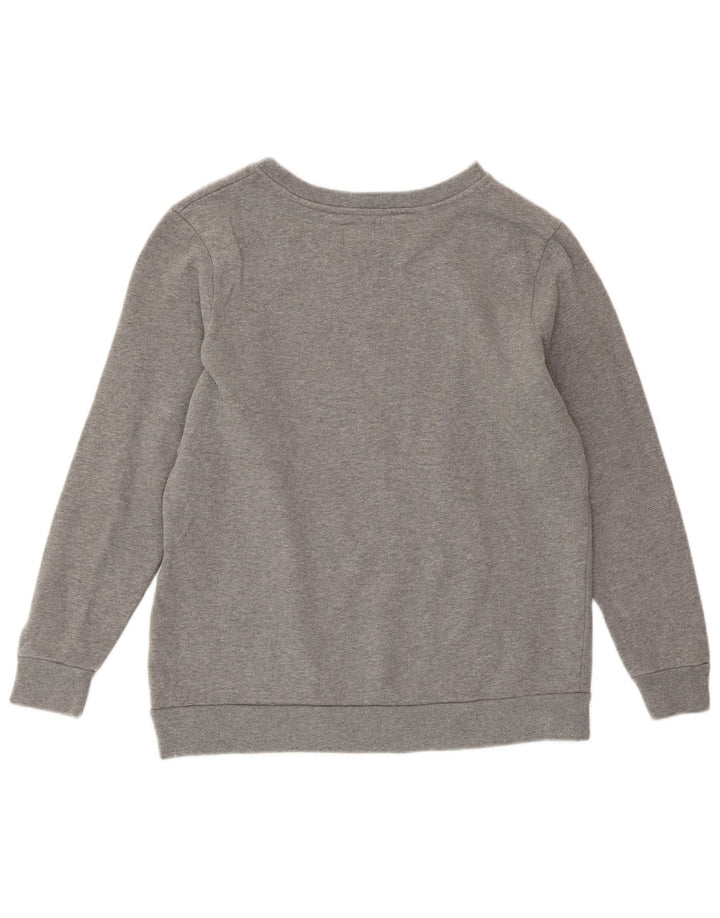CALVIN KLEIN JEANS Dame Oversized Sweatshirt Jumper UK 6 XS Grå Flecked