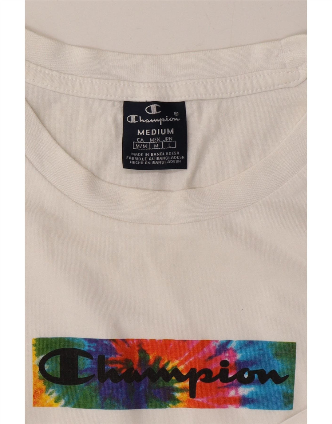 CHAMPION Mens Graphic T-Shirt Top Medium White Vintage Champion and Second-Hand Champion from Messina Hembry 