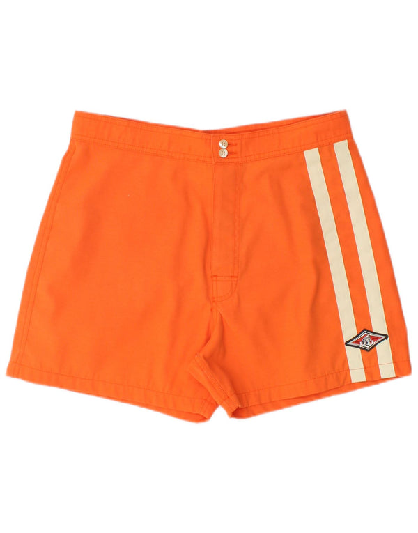 Bear Badeshorts til mænd, medium orange stribet polyester