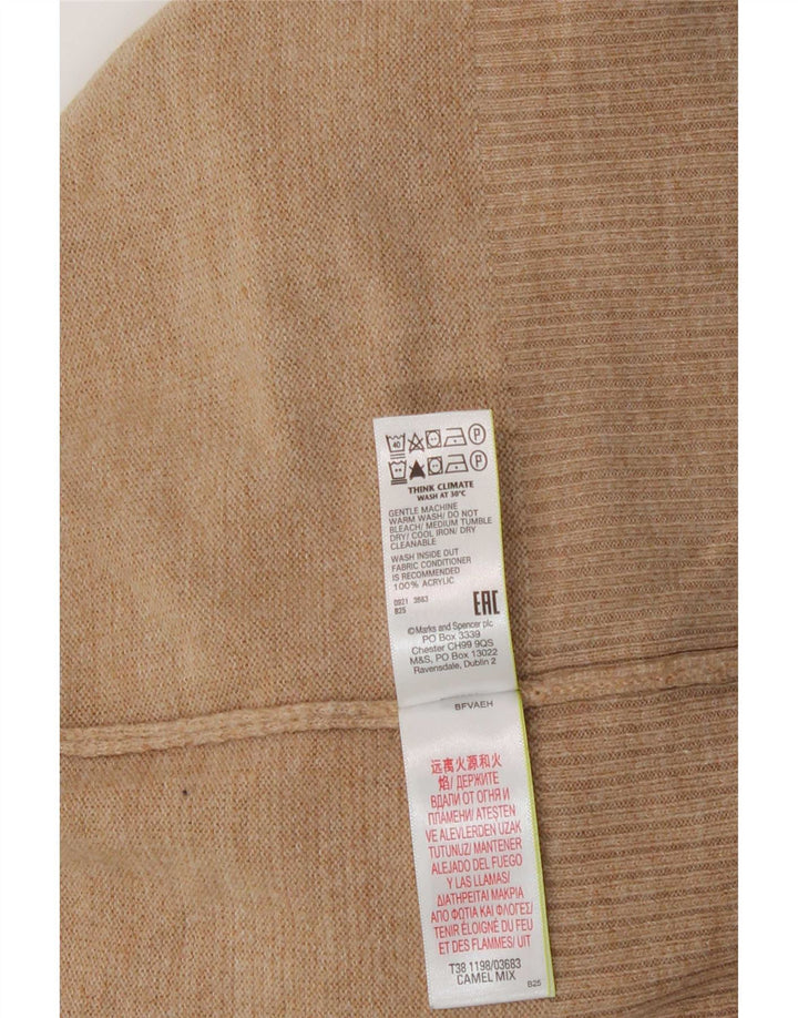 Marks & Spencer Dame Turtle Neck Jumper Sweater UK 14 Medium Beige