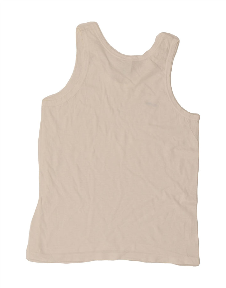 COLMAR Mens Vest Top Medium White Cotton Vintage Colmar and Second-Hand Colmar from Messina Hembry 