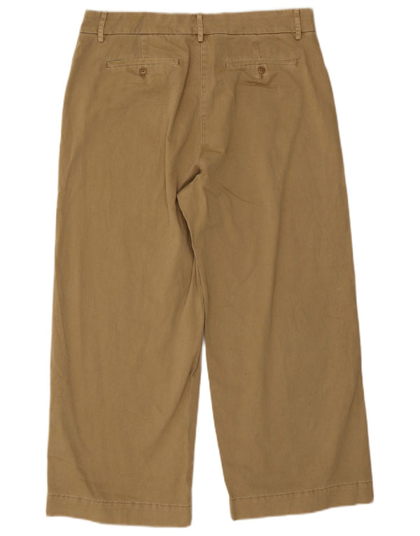 J. Crew Womens Crop Straight Casual Bukser US 12 Large W34 L24 Beige