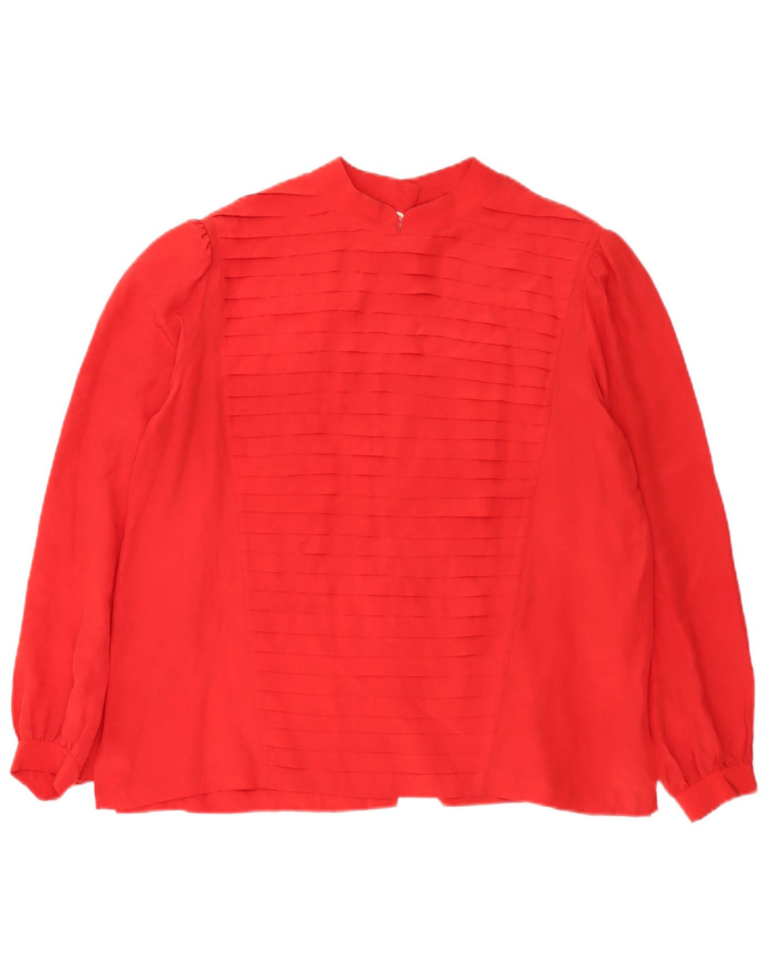 Vintage dameskjorte bluse EU 42 Stor rød silke