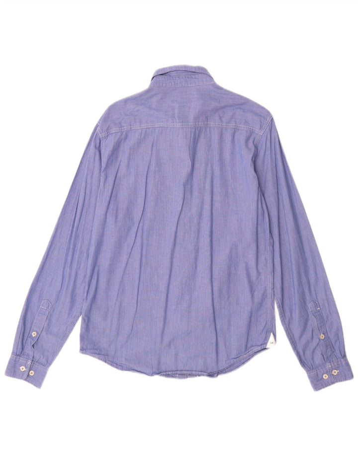 Lee herreskjorte medium blå nålestribet bomuld