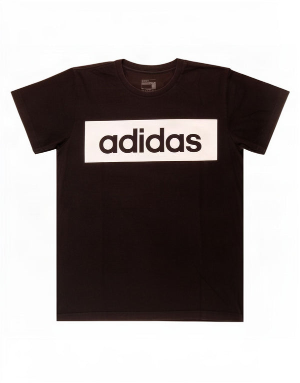 Adidas Herre grafisk T-shirt Top Stor sort bomuld