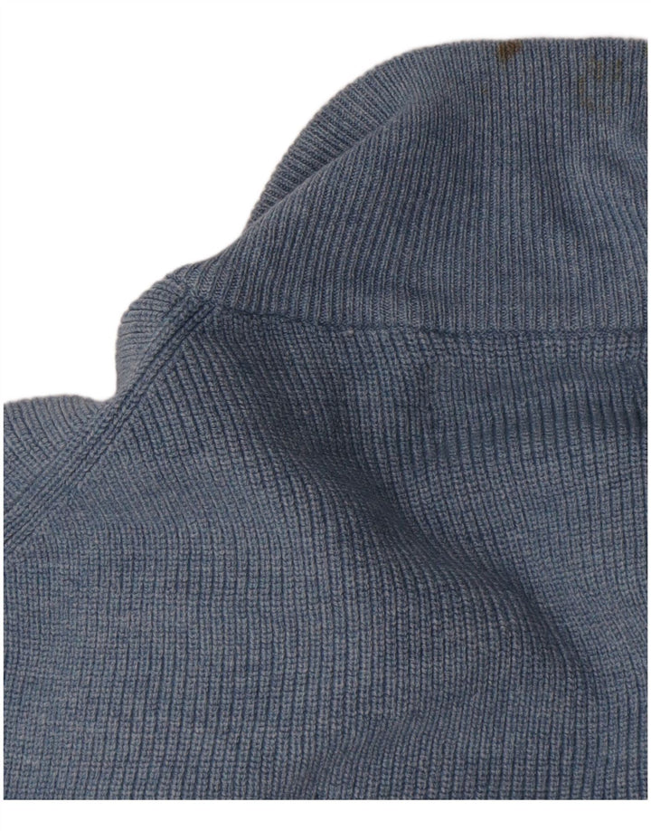 Marks & Spencer Herre Cardigan Sweater Stor Blå Bomuld