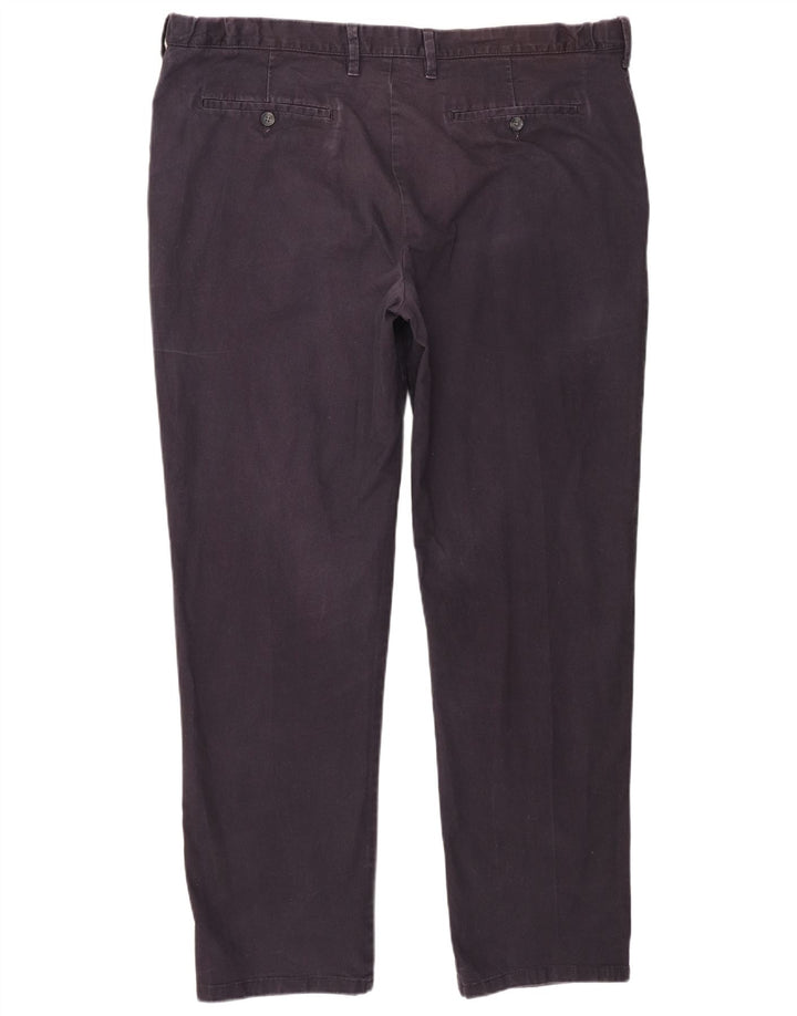Marks & Spencer Herre Regular Chino Bukser W42 L33 Marineblå Bomuld