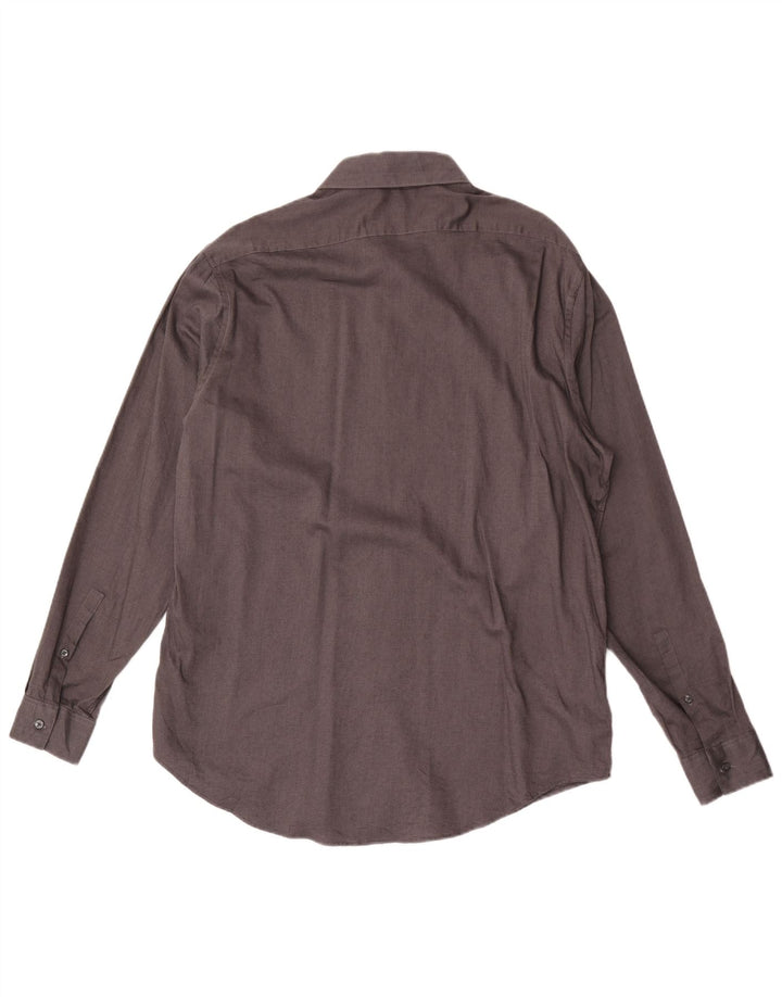 Calvin Klein Herre Slim Fit Skjorte Størrelse 17 XL Grå Flecked