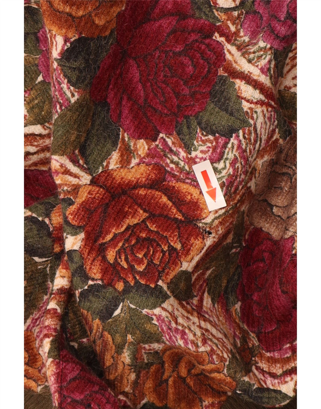 Vintage Dame Cardigan Sweater UK 14 Large Multicolored Floral