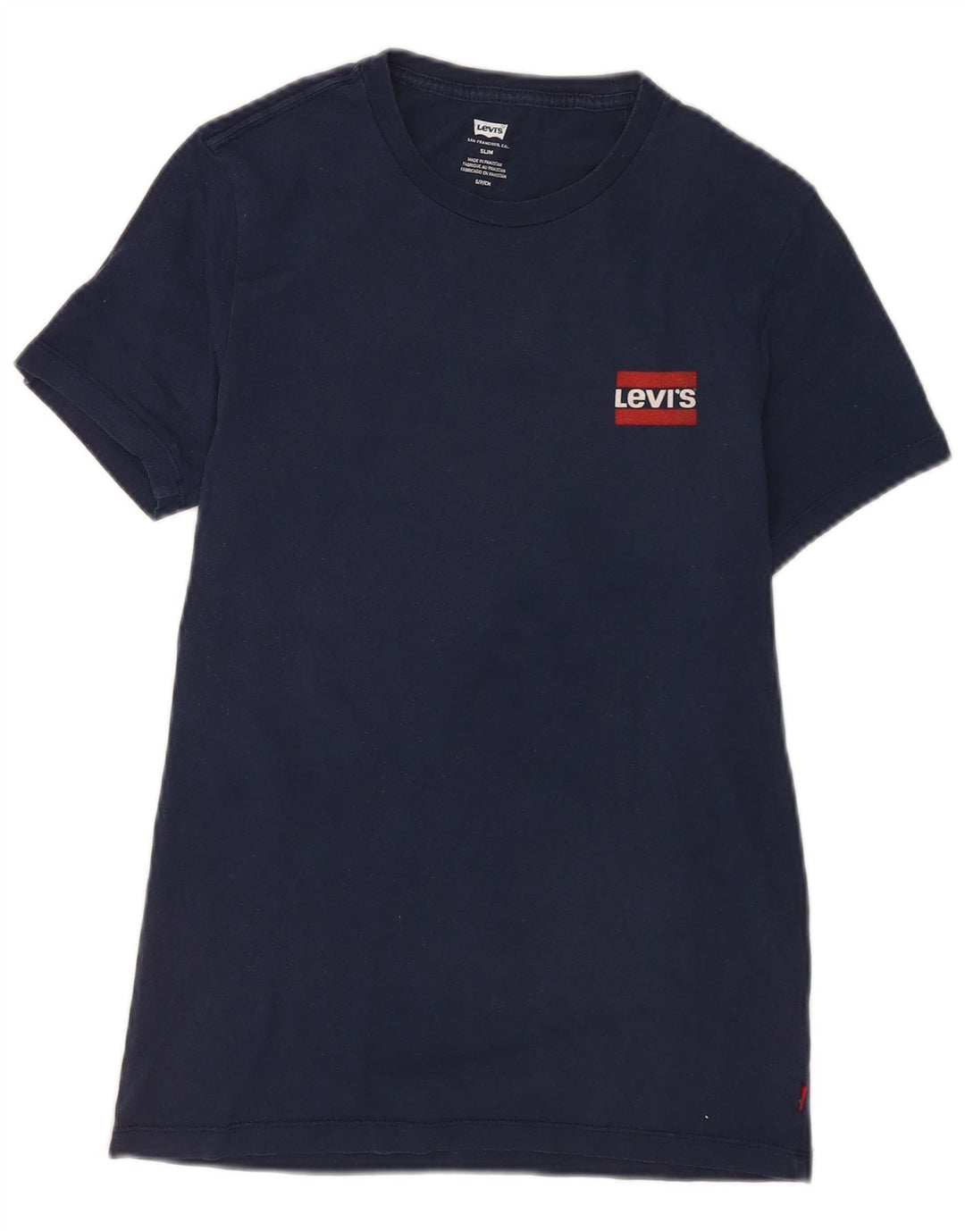Levi's Slim Fit T-shirt top til mænd, lille marineblå bomuld