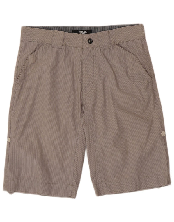 55DSL Chino Shorts til mænd W29 mellemgrå nålestribet bomuld