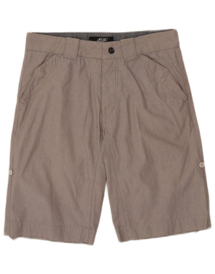 55DSL Chino Shorts til mænd W29 mellemgrå nålestribet bomuld