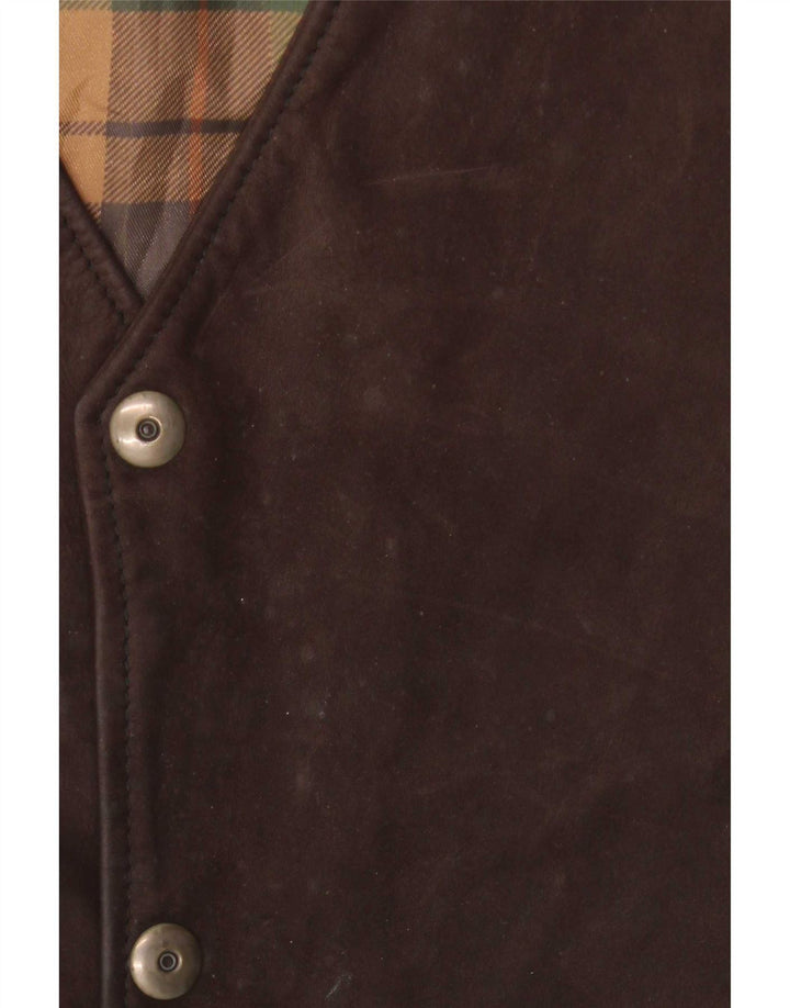 Vintage herre lædervest IT 56 2XL Brun