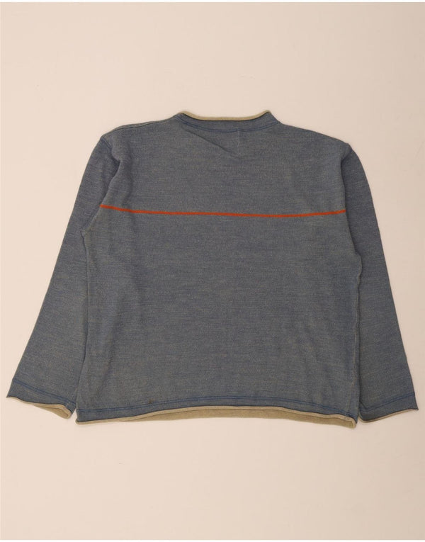 Home Boy Herre Boat Neck Jumper Sweater Stor Blå Stribet