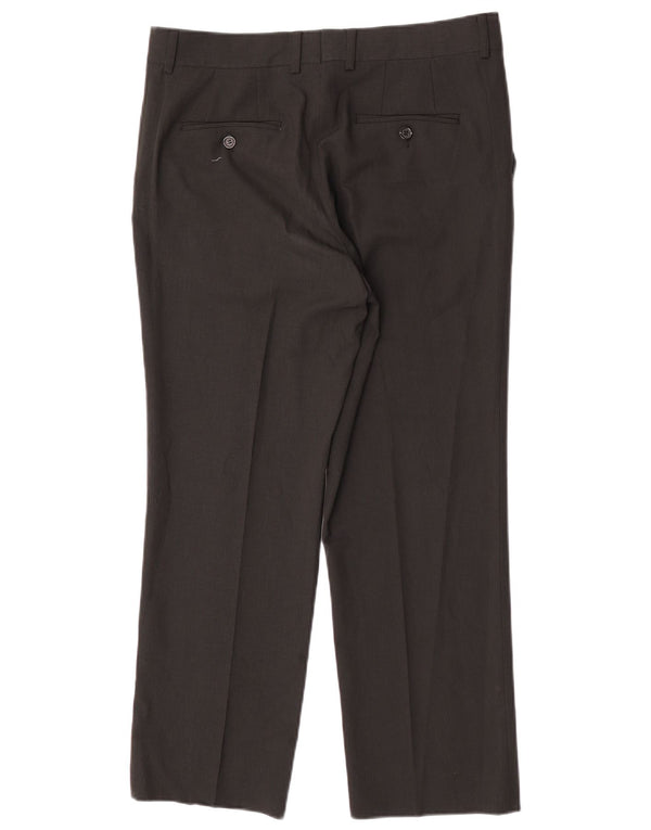 Zara Straight Suit Bukser til mænd EU 44 Large W34 L27 Sort Polyester