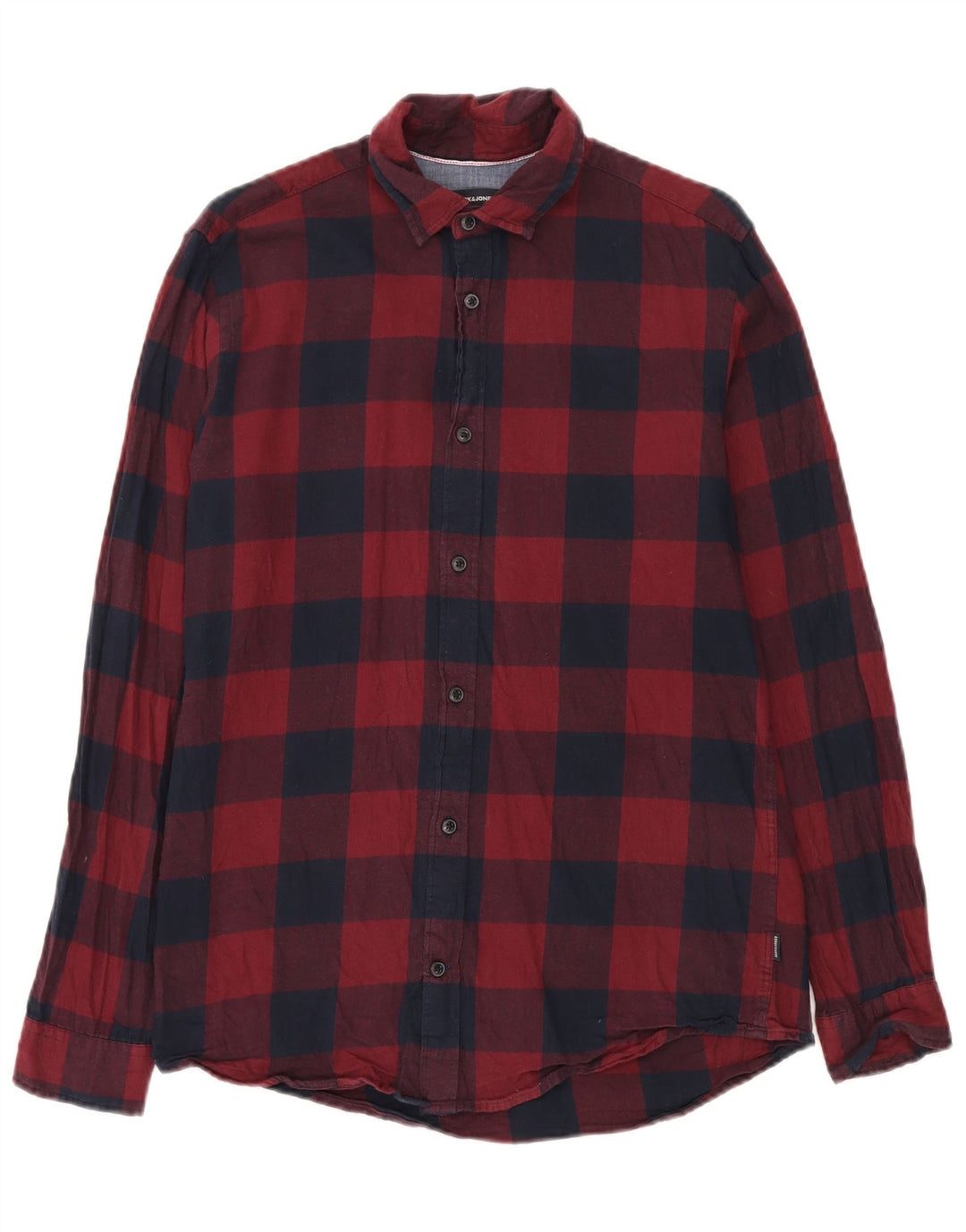 Jack & Jones Herre Regular Fit Flanellskjorte Medium Rød Gingham Bomuld