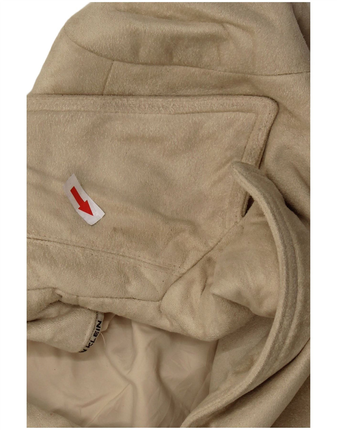 CALVIN KLEIN Dame 3-knaps blazerjakke UK 16 Stor Beige Polyester
