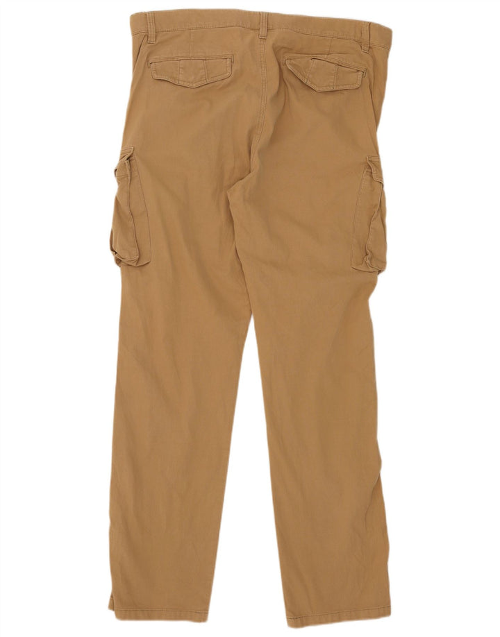 Benetton Herre Straight Cargo Bukser W36 L31 Beige