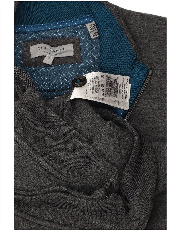 Ted Baker Herre træningsdragt Top jakke Størrelse 3 Medium Grå Polyester
