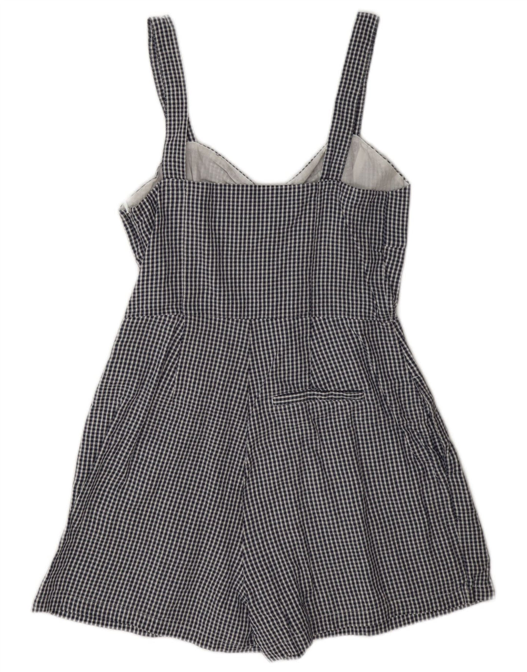 Jack Wills Dame Ærmeløs Regular Playsuit UK 10 Lille blå ternet bomuld